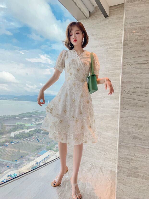 Đầm body Hoa Cổ Đắp Đuôi Cá - HN1010